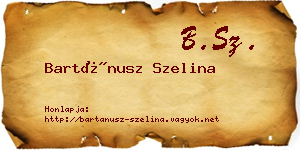 Bartánusz Szelina névjegykártya